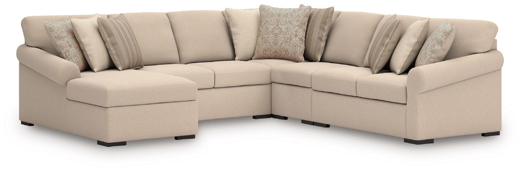 Image of LadyMae - 5-Piece Sectional With LAF Corner Chaise - Twill