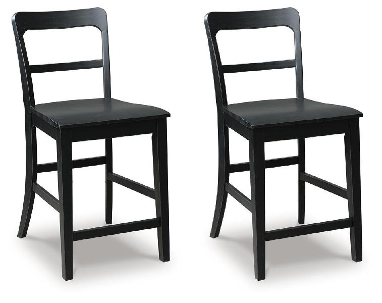 Image of Greddinton - Barstool (Set of 2) - Black