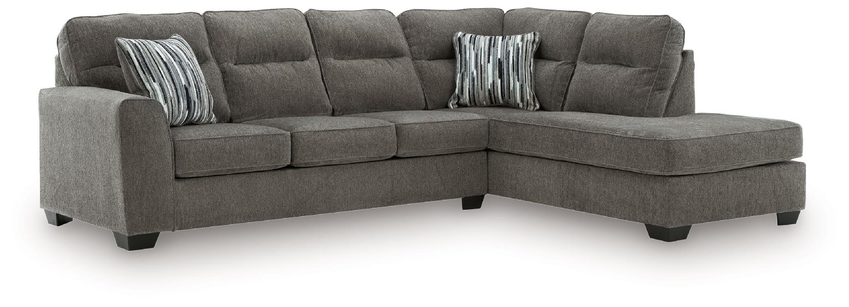 Image of Olten - 2-Piece Sectional With RAF Corner Chaise - Graphite