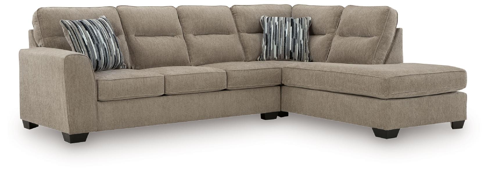 Image of Olten - 2-Piece Sectional With RAF Corner Chaise - Mocha