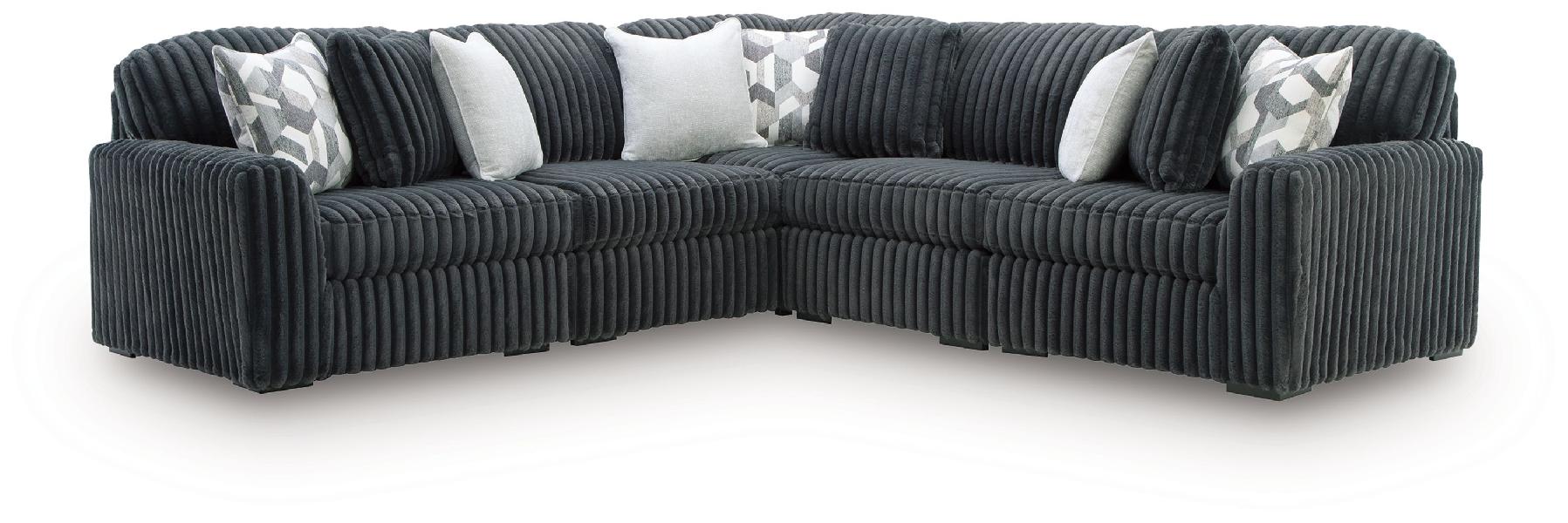 Image of Midnight-Madness - 5-Piece Sectional - Gunmetal