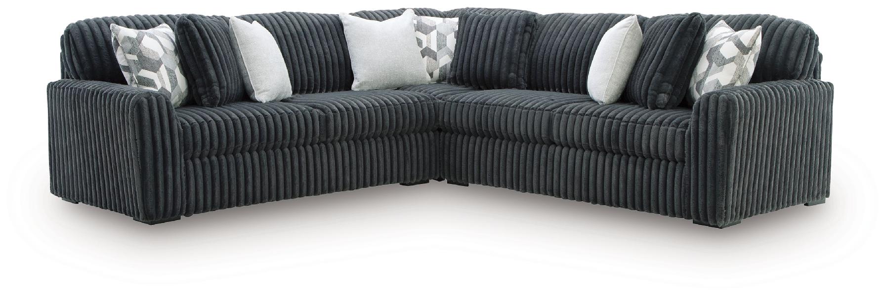 Image of Midnight-Madness - 3-Piece Sectional - Gunmetal