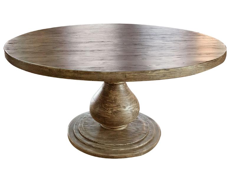 Image of Bonanza - Round Dining Pine Table - Light Brown