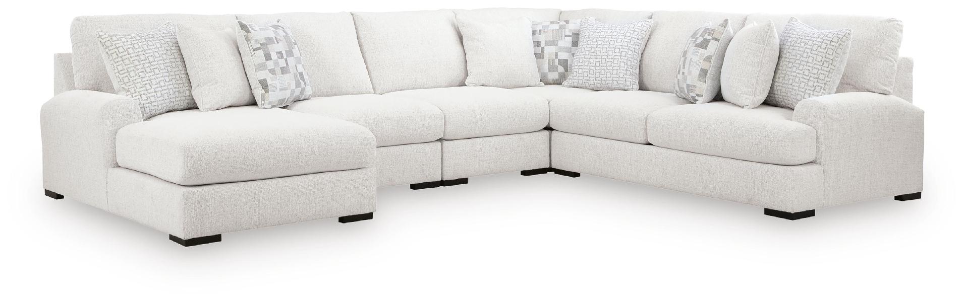 Image of Misty-Lakes - 5-Piece Sectional With LAF Corner Chaise - Chalk
