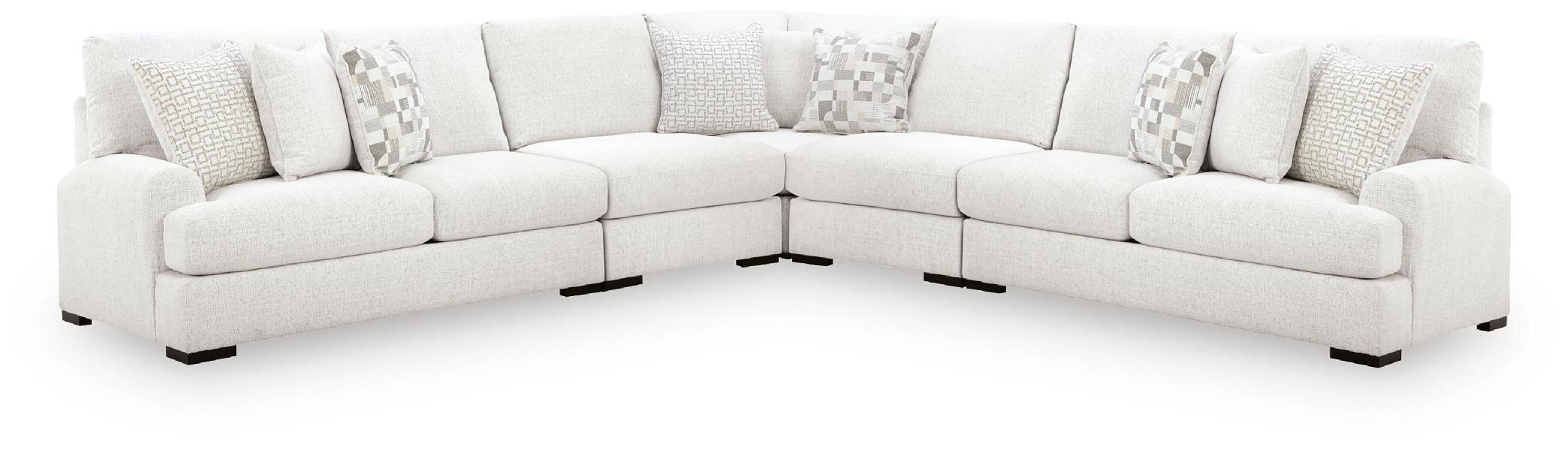 Image of Misty-Lakes - 5-Piece Sectional - Chalk
