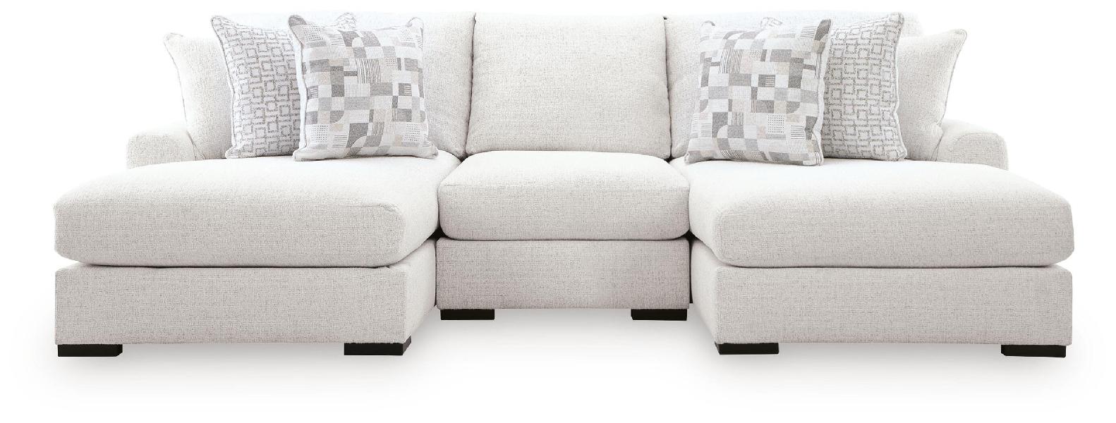Image of Misty-Lakes - 3-Piece Double Chaise Sectional - Chalk