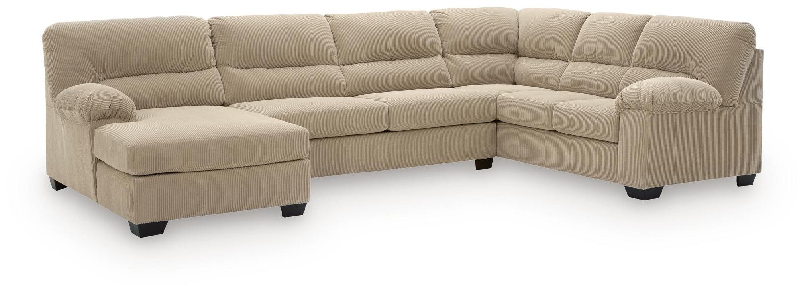 Image of SimpleJoy - 3-Piece Sectional With LAF Corner Chaise - Sand