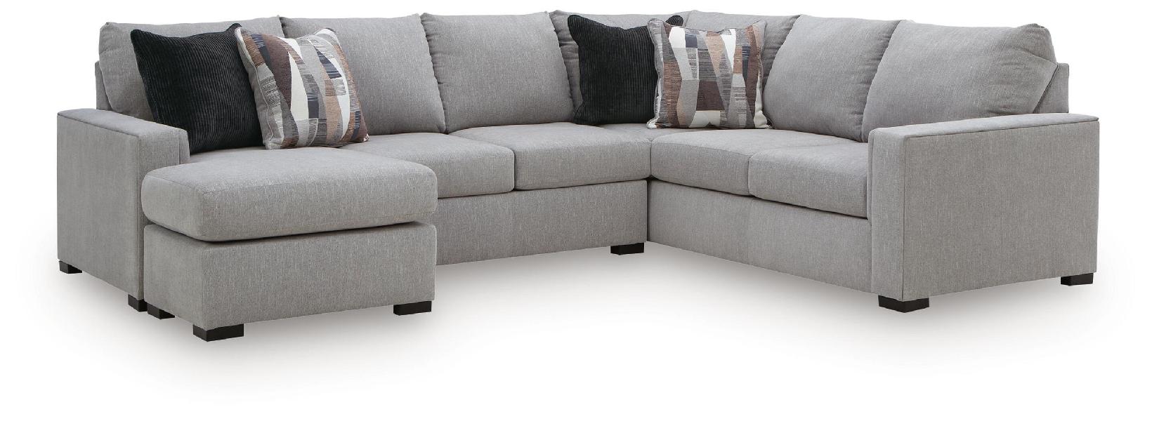 Image of Lakepoint - 2-Piece Sectional With LAF Sofa Chaise - Nickel