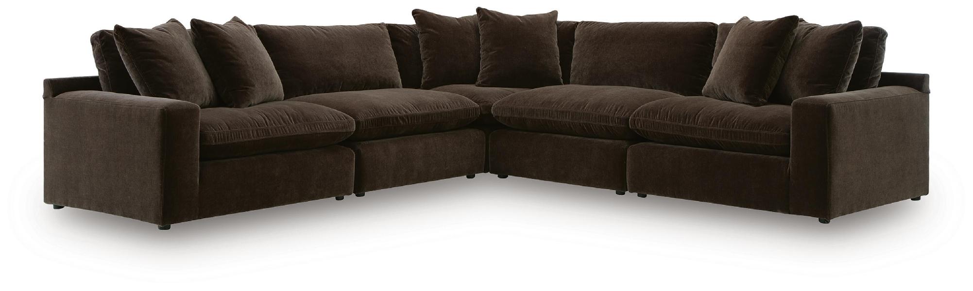 Image of Maxton Heights - 5-Piece Sectional - Bittersweet