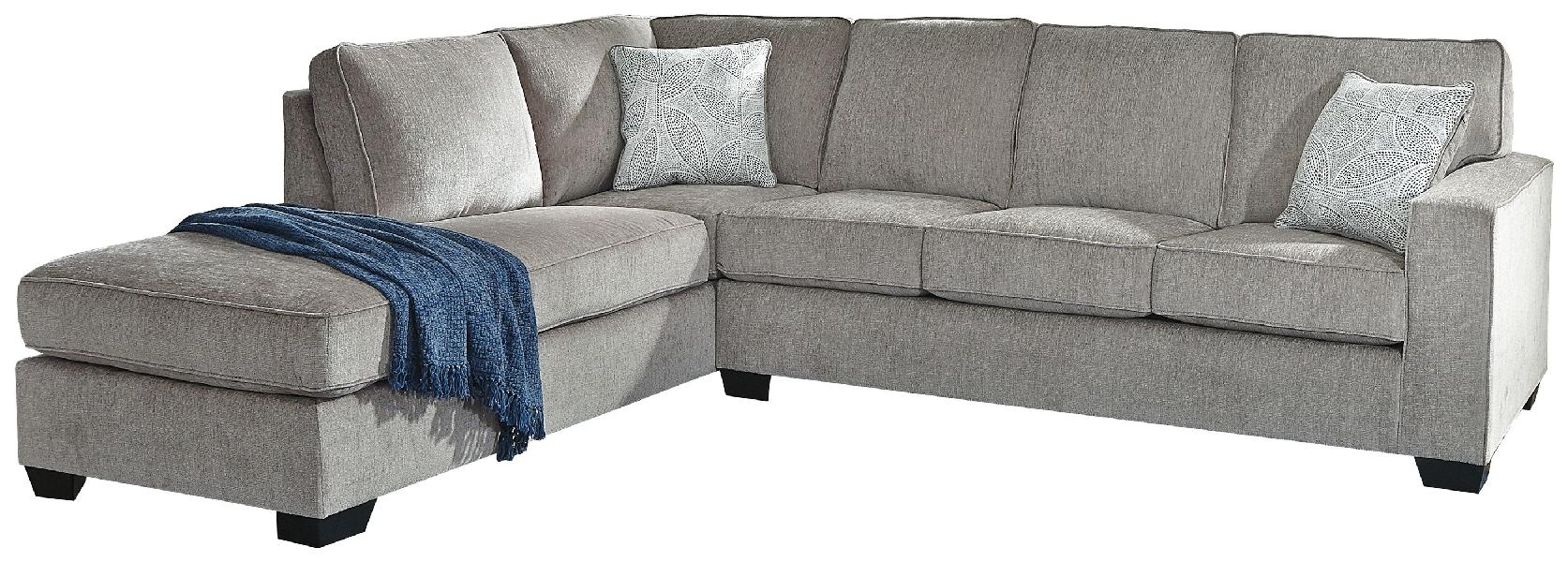 Image of Altari - Left Arm Facing Corner Chaise 2 Pc Sectional - Alloy