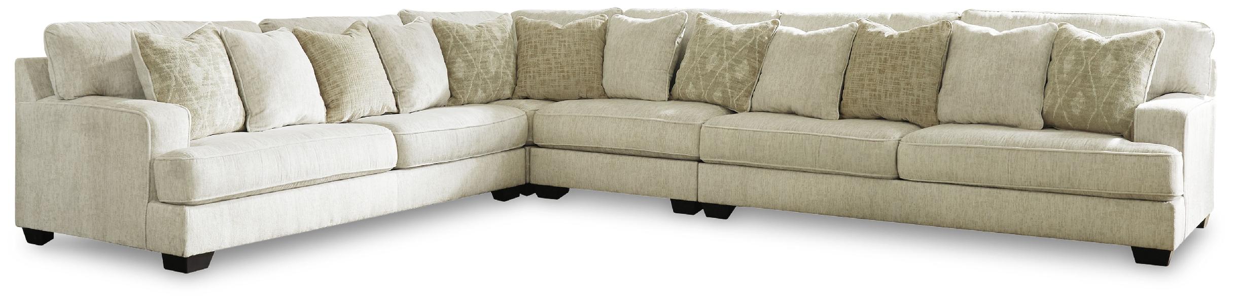 Image of Rawcliffe - Left Arm Facing Sofa 4 Pc Sectional - Parchment