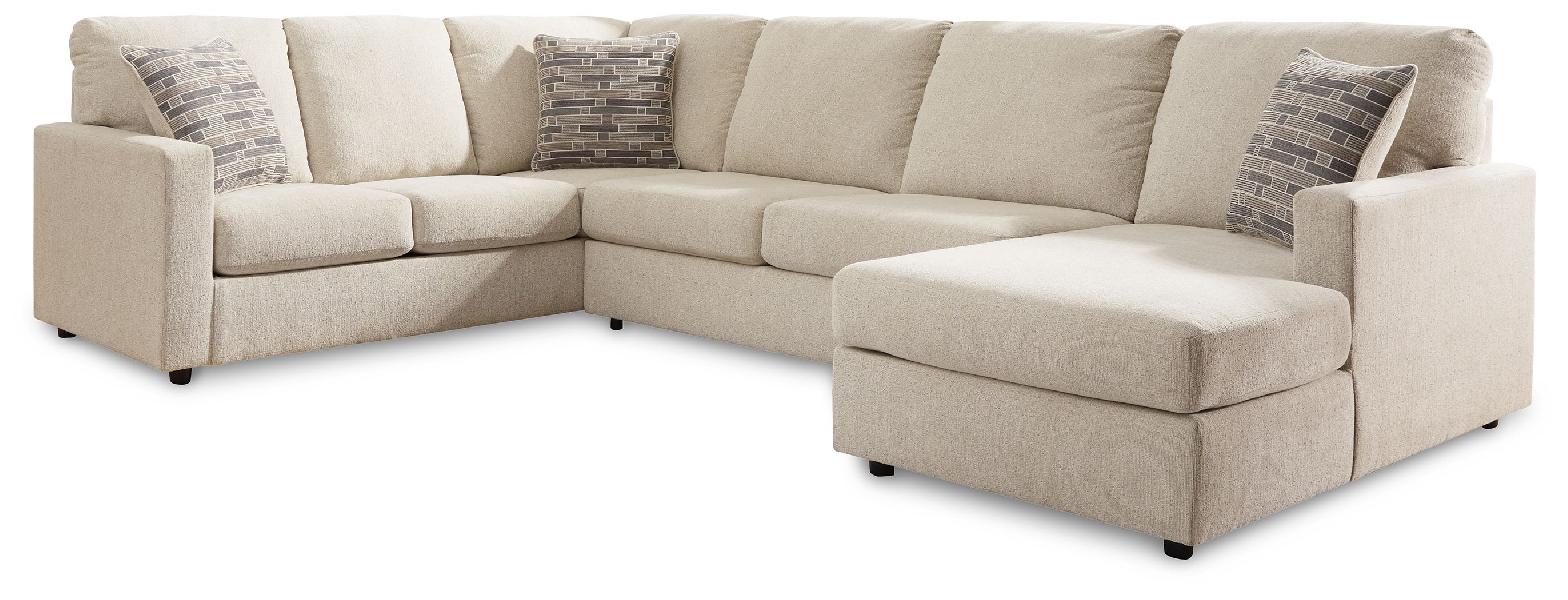 Image of Edenfield - Right Arm Facing Corner Chaise 3 Pc Sectional - Linen