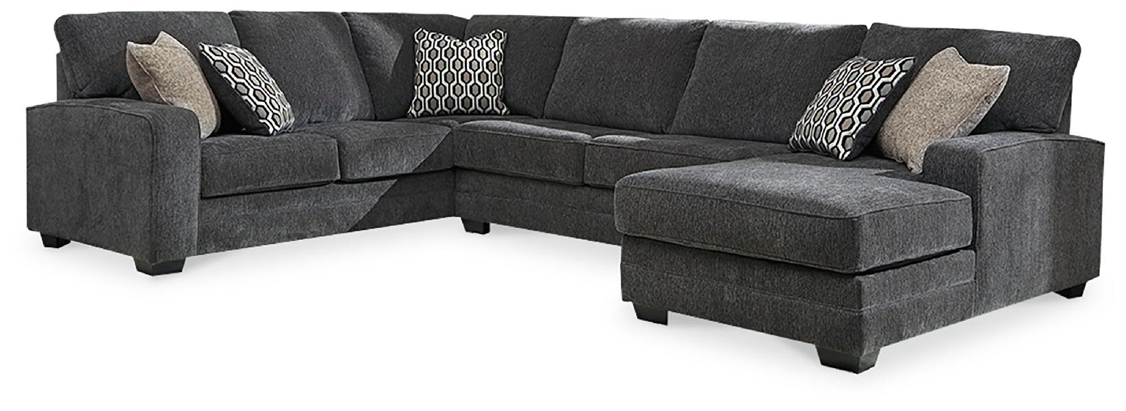 Image of Tracling - Right Arm Facing Corner Chaise 3 Pc Sectional - Slate