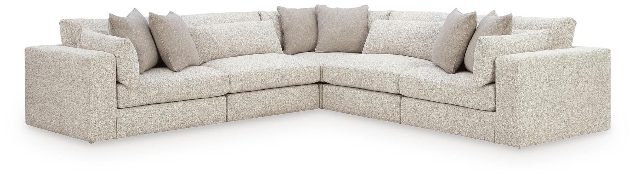 Image of Ashbourne Estate - 5-Piece Sectional - Snowstone