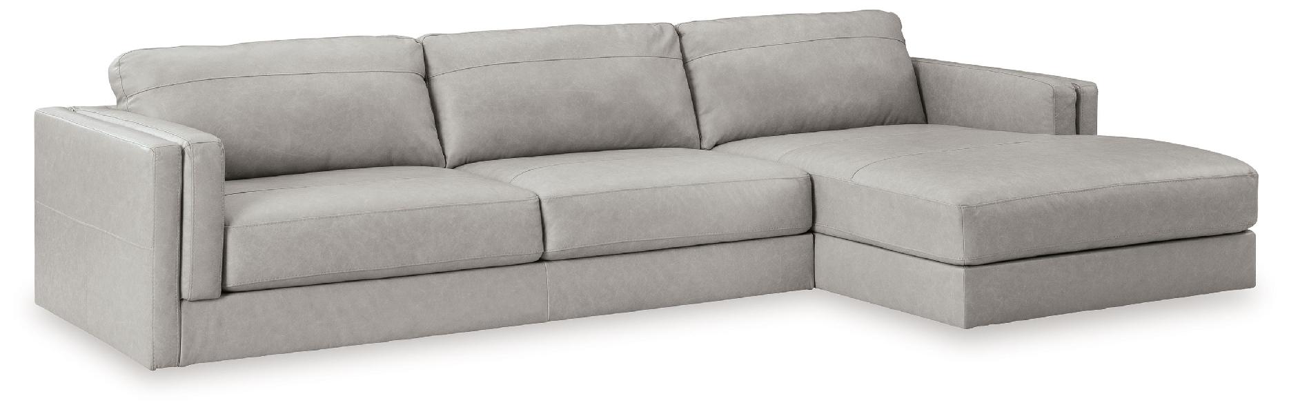 Image of Amiata - 2-Piece Sectional With Raf Corner Chaise - Glacier