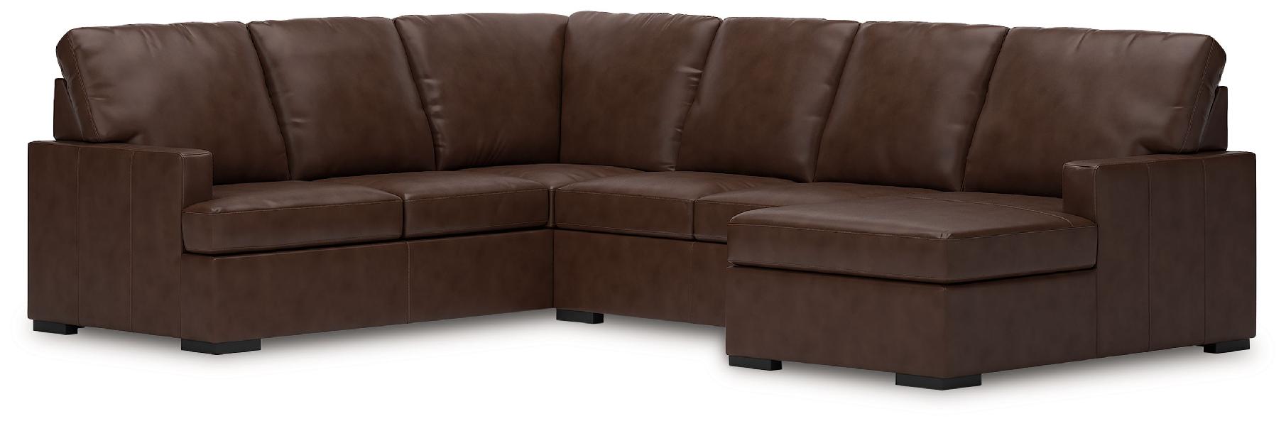 Image of McDowlan - 3-Piece Sectional With Raf Corner Chaise - Coffee