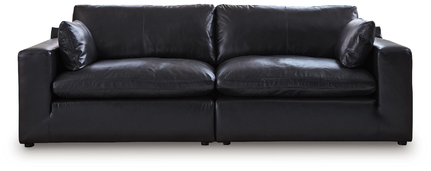 Image of Emilia - 2-Piece Sectional Loveseat - Black