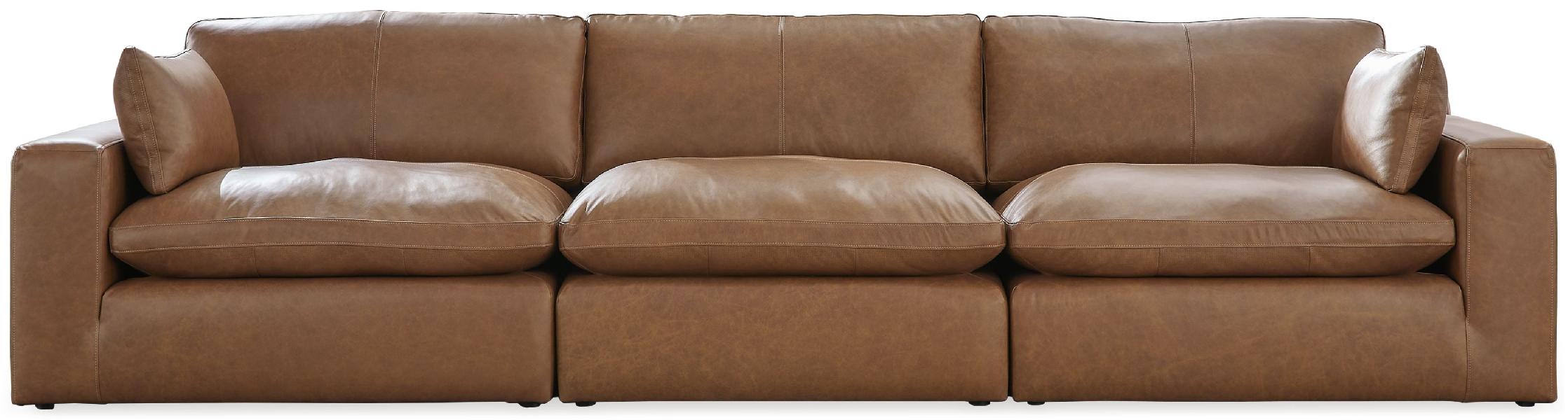 Image of Emilia - 3-Piece Sectional Sofa - Caramel