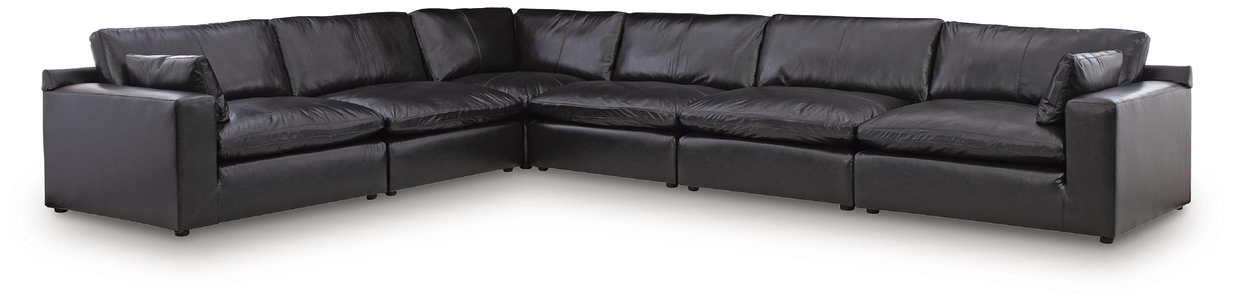 Image of Emilia - 6-Piece Sectional - Black