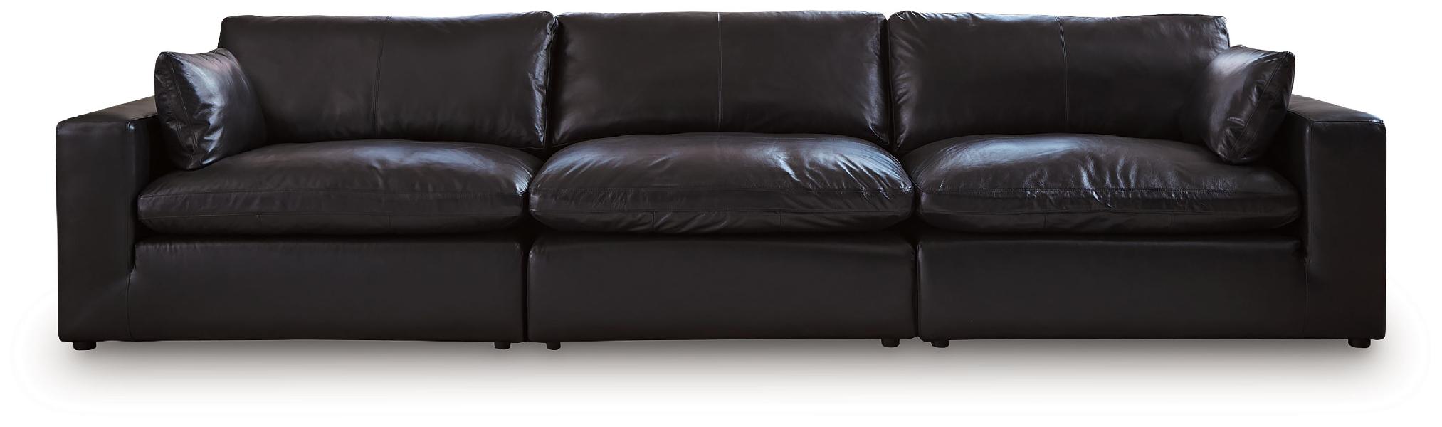 Image of Emilia - 3-Piece Sectional Sofa - Black