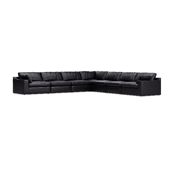 Image of Emilia - 7-Piece Sectional - Black