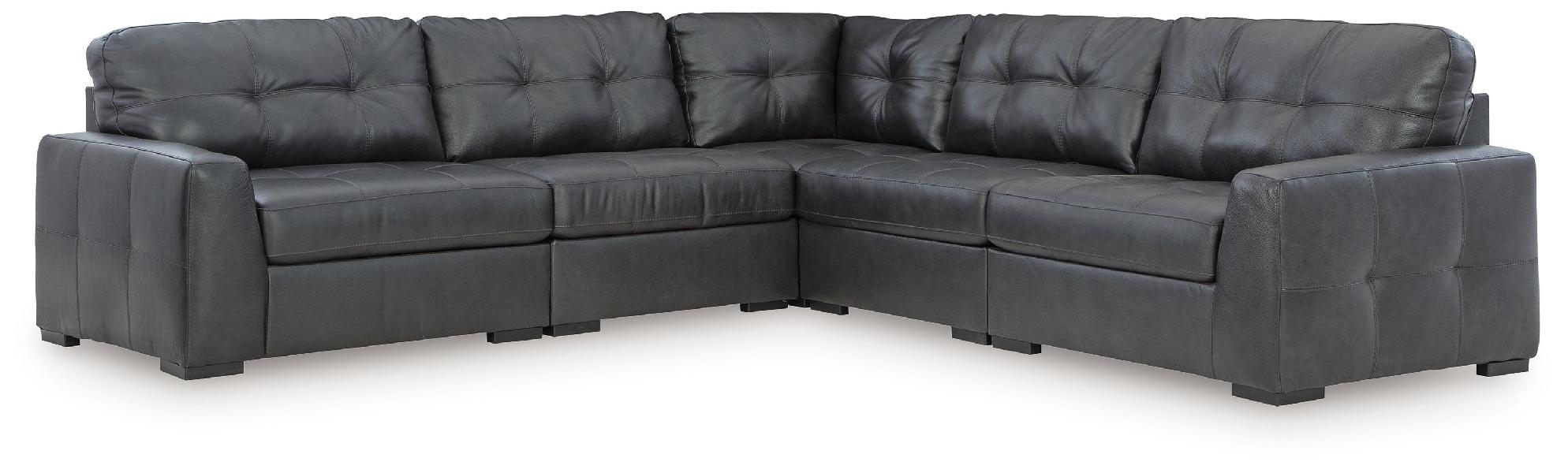 Image of Brindley Pier - 5-Piece Sectional - Fog
