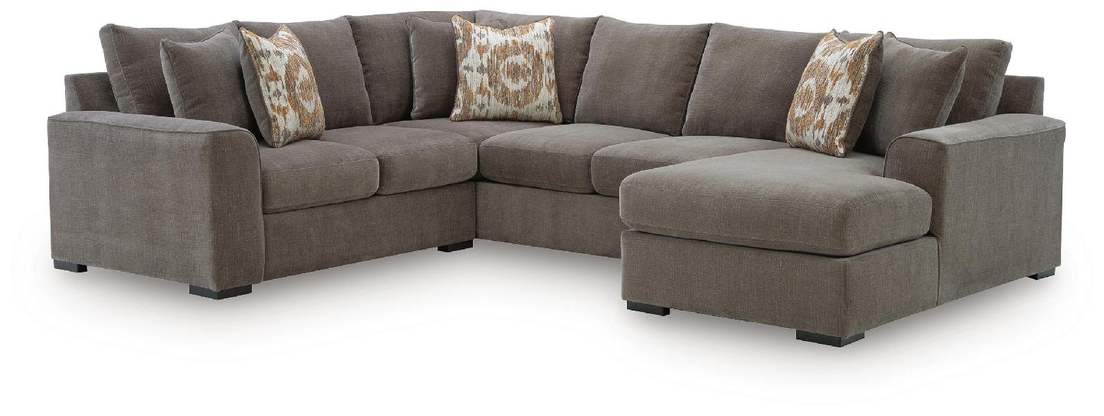 Image of Larson Levee - 3-Piece Sectional With RAF Corner Chaise - Espresso