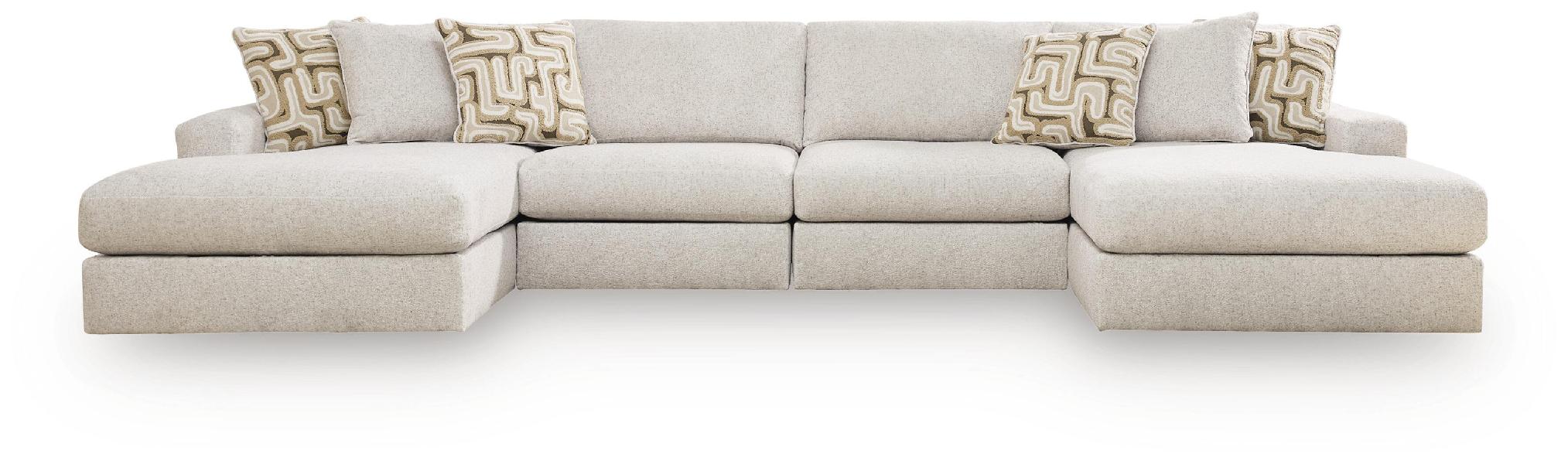 Image of Kestrie - 4-Piece Double Chaise Sectional - Feathered